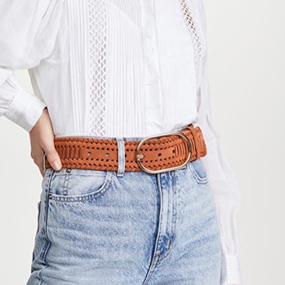 Frame Denim Accessories - Frame Grand Oval Suede Braided Belt size small NWT